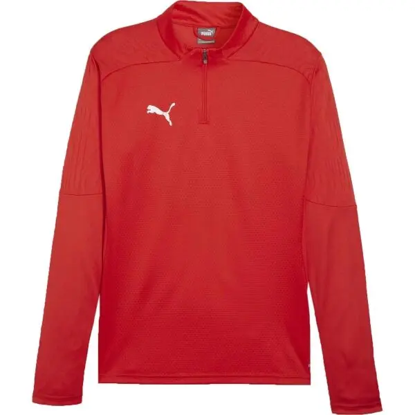 Puma Puma TEAMFINAL TRAINING 1/4 ZIP Мъжка футболна блуза, червено, размер