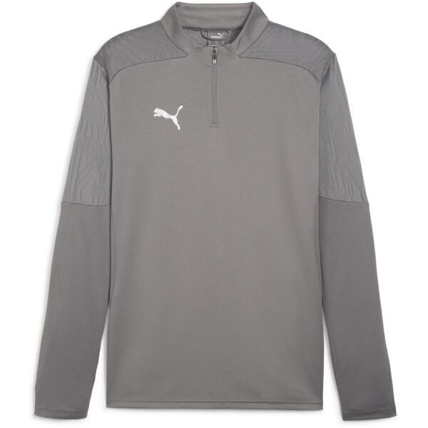 Puma Puma TEAMFINAL TRAINING 1/4 ZIP Мъжка футболна блуза, тъмносиво, размер