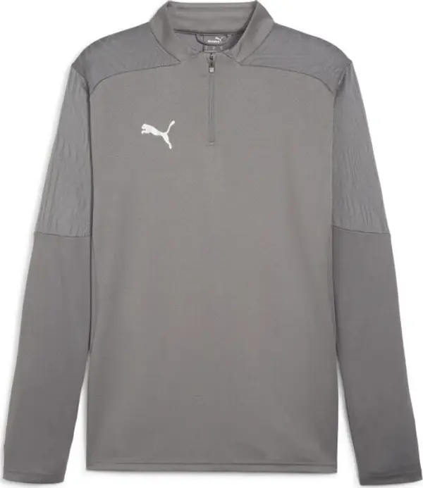 Puma Puma TEAMFINAL TRAINING 1/4 ZIP Мъжка футболна блуза, тъмносиво, размер
