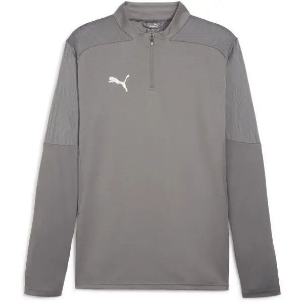 Puma Puma TEAMFINAL TRAINING 1/4 ZIP Мъжка футболна блуза, тъмносиво, размер