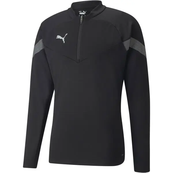 Puma Puma TEAMFINAL TRAINING 1/4 ZIP TOP Мъжко спортно горнище, черно, размер