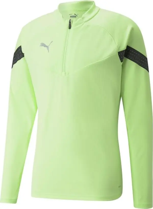 Puma Puma TEAMFINAL TRAINING 1/4 ZIP TOP Мъжко спортно горнище, светло-зелено, размер