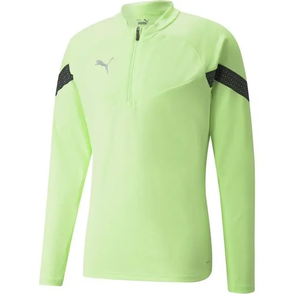 Puma Puma TEAMFINAL TRAINING 1/4 ZIP TOP Мъжко спортно горнище, светло-зелено, размер
