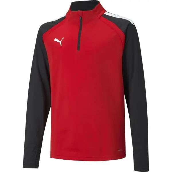 Puma Puma TEAMLIGA 1/4 ZIP TOP JR Детски футболен суитшърт, червено, размер