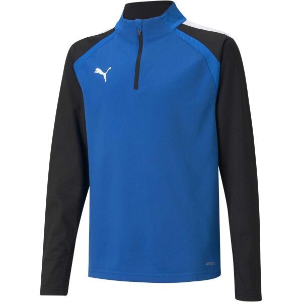 Puma Puma TEAMLIGA 1/4 ZIP TOP JR Детски футболен суитшърт, синьо, размер