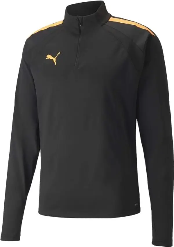 Puma Puma TEAMLIGA 1/4 ZIP TOP Мъжки футболен суитшърт, черно, размер