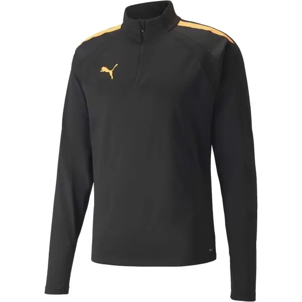 Puma Puma TEAMLIGA 1/4 ZIP TOP Мъжки футболен суитшърт, черно, размер XXL