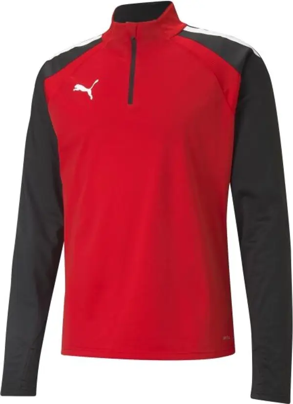 Puma Puma TEAMLIGA 1/4 ZIP TOP Мъжки футболен суитшърт, червено, размер