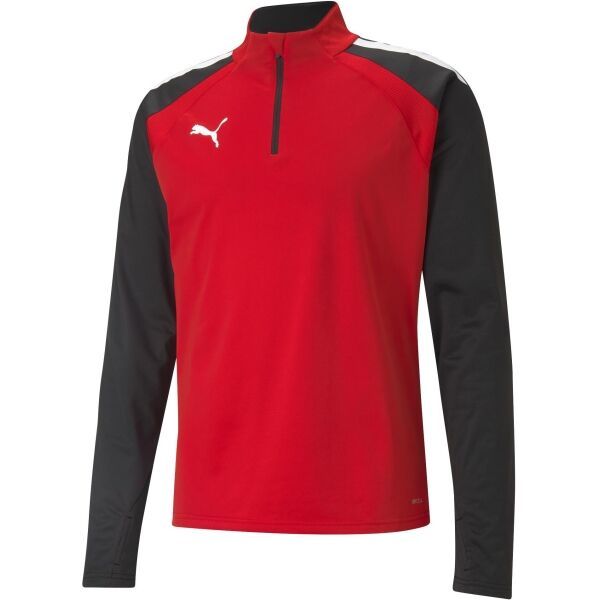 Puma Puma TEAMLIGA 1/4 ZIP TOP Мъжки футболен суитшърт, червено, размер