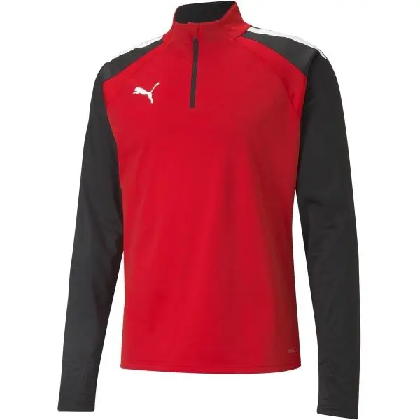 Puma Puma TEAMLIGA 1/4 ZIP TOP Мъжки футболен суитшърт, червено, размер