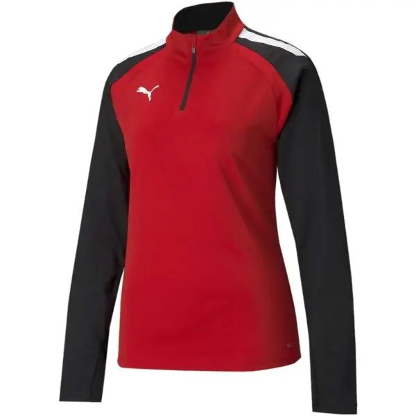 Puma Puma TEAMLIGA 1/4 ZIP TOP Мъжки футболен суитшърт, червено, размер