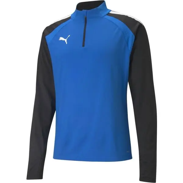 Puma Puma TEAMLIGA 1/4 ZIP TOP Мъжки футболен суитшърт, синьо, размер