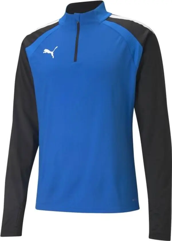 Puma Puma TEAMLIGA 1/4 ZIP TOP Мъжки футболен суитшърт, синьо, размер