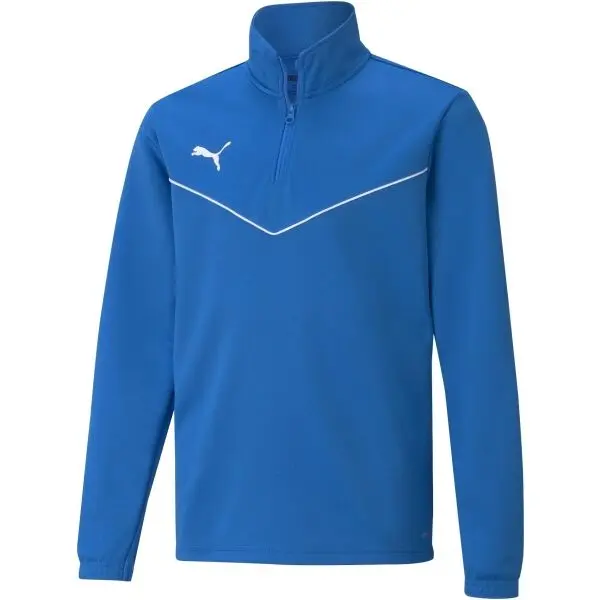 Puma Puma TEAMRISE 1 4 ZIP TOP JR Суитшърт за момчета, синьо, размер