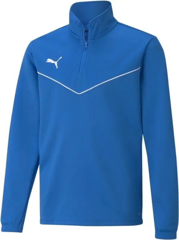 Puma Puma TEAMRISE 1 4 ZIP TOP JR Суитшърт за момчета, синьо, размер