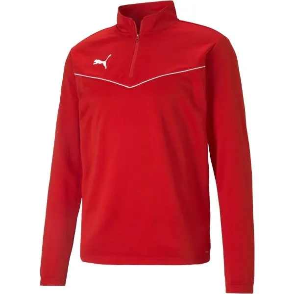Puma Puma TEAMRISE 1 4 ZIP TOP Мъжко горнище, червено, размер