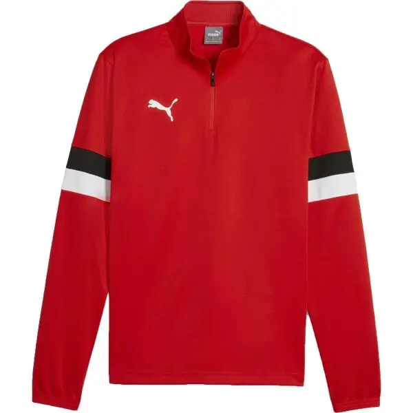Puma Puma TEAMRISE 1/4 ZIP TOP Мъжко горнище, червено, размер