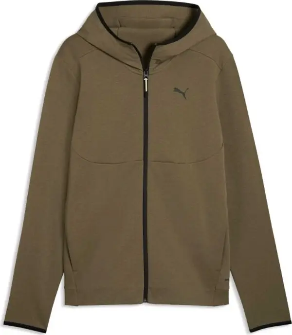 Puma Puma TECH FULL ZIP HOODIE DK Мъжки суитшърт, khaki, размер