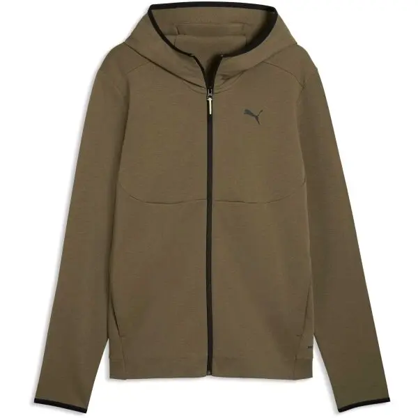 Puma Puma TECH FULL ZIP HOODIE DK Мъжки суитшърт, khaki, размер
