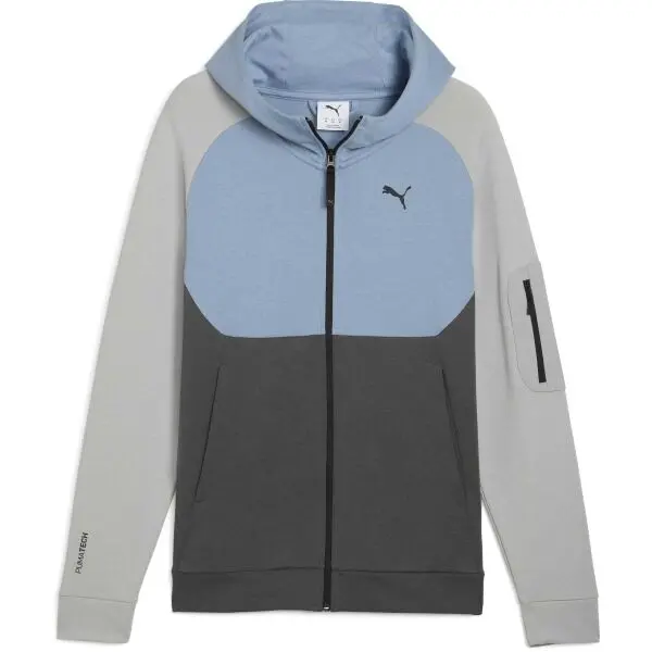 Puma Puma TECH FULL ZIP HOODIE DK Мъжки суитшърт, тъмносиво, размер