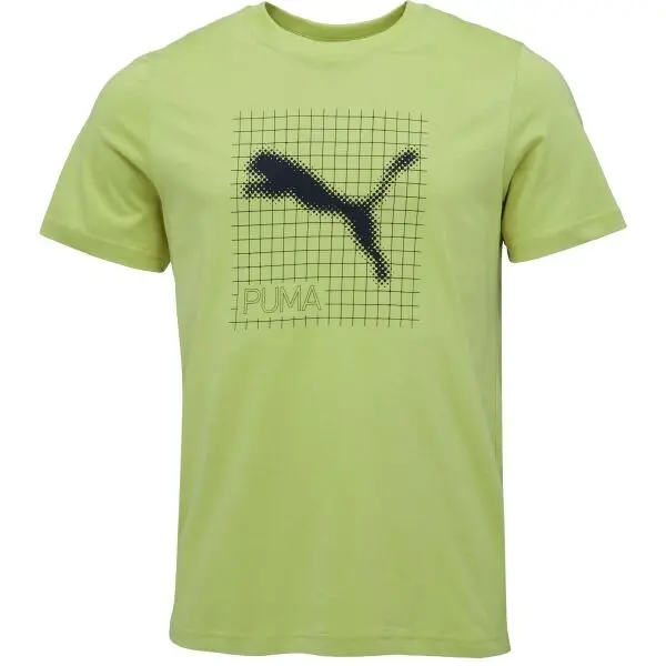Puma Puma TECH GRAPHIC TEE Мъжка тениска, светло-зелено, размер