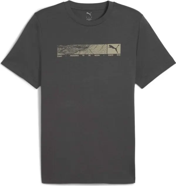 Puma Puma TECH GRAPHIC TEE Мъжка тениска, тъмносиво, размер