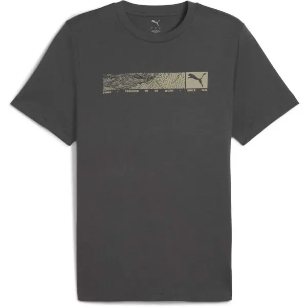 Puma Puma TECH GRAPHIC TEE Мъжка тениска, тъмносиво, размер