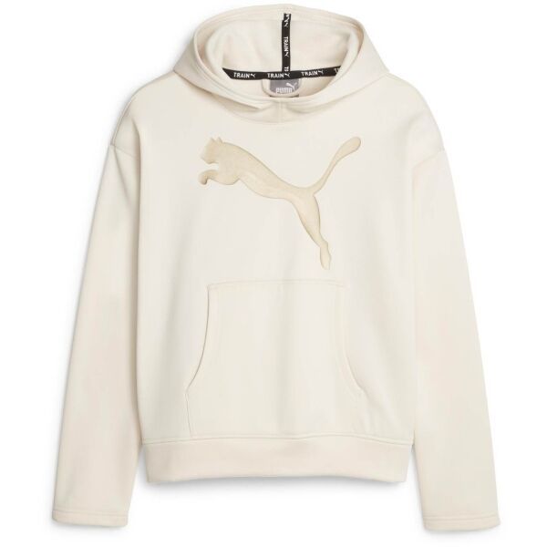 Puma Puma TRAIN FAVORITE PWR FLEECE PO HOODIE Дамски суитшърт, бежово, размер