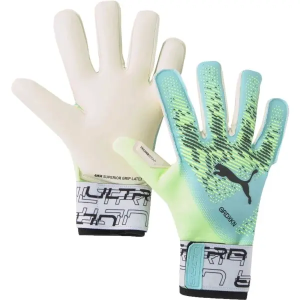 Puma Puma ULTRA GRIP 1 HYBRID Мъжки вратарски ръкавици, светло-зелено, размер