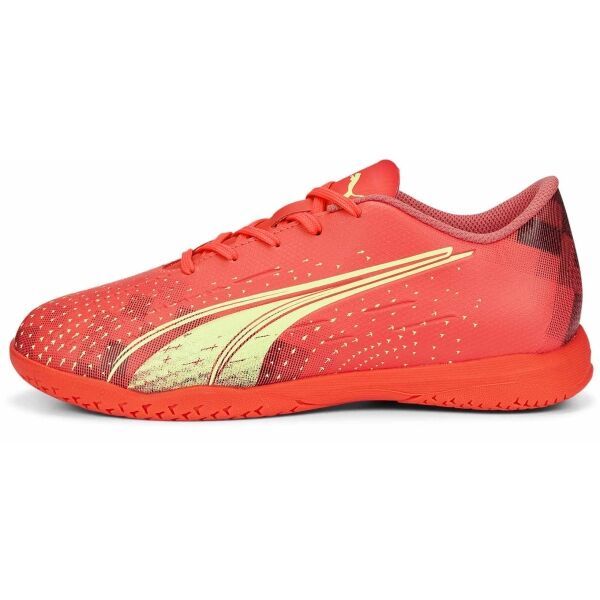 Puma Puma ULTRA PLAY IT JR Детски обувки за зала, червено, размер 35.5