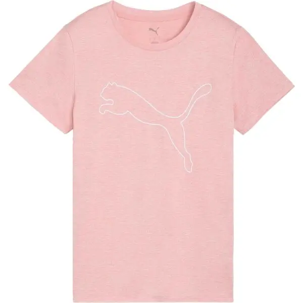 Puma Puma W TAD ESSENTIAL HEATHER LOGO TEE Дамска тениска, цвят сьомга, размер