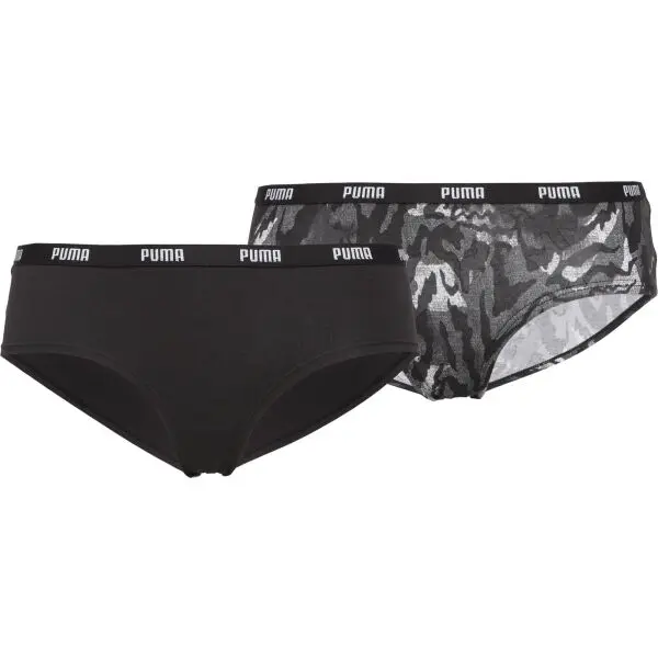 Puma Puma WOMEN PRINTED HIPSTER 2P PACK Дамски бикини, черно, размер