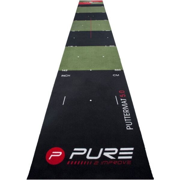 PURE 2 IMPROVE PURE 2 IMPROVE GOLFPUTTING MAT 65 x 500 cm Тренировъчна подложка за голф, черно, размер os
