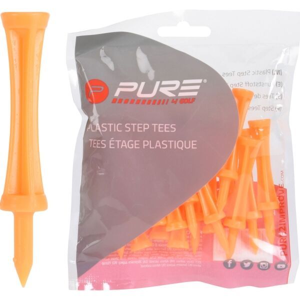 PURE 2 IMPROVE PURE 2 IMPROVE STEP TEES 69 mm (20psc) Тий за голф, оранжево, размер os