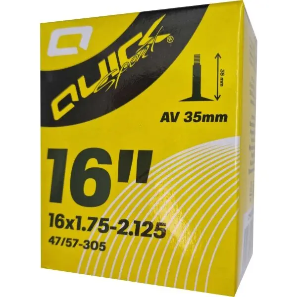 Quick Quick AV16 x 1.75-2.125 35mm Вътрешна гума, черно, размер