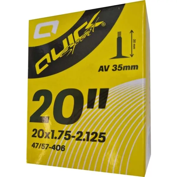 Quick Quick AV20 x 1.75-2.125 35mm Велосипедна вътрешна гума, черно, размер