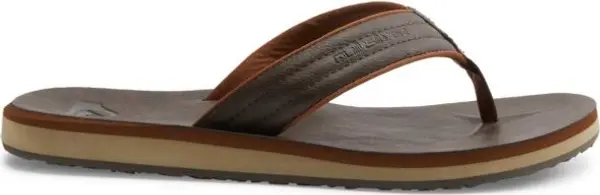 Quiksilver Quiksilver CARVER NUBUCK Мъжки джапанки, кафяво, размер 41