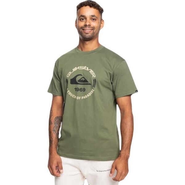 Quiksilver Quiksilver CIRCLE LOGO SS Мъжка тениска, khaki, размер