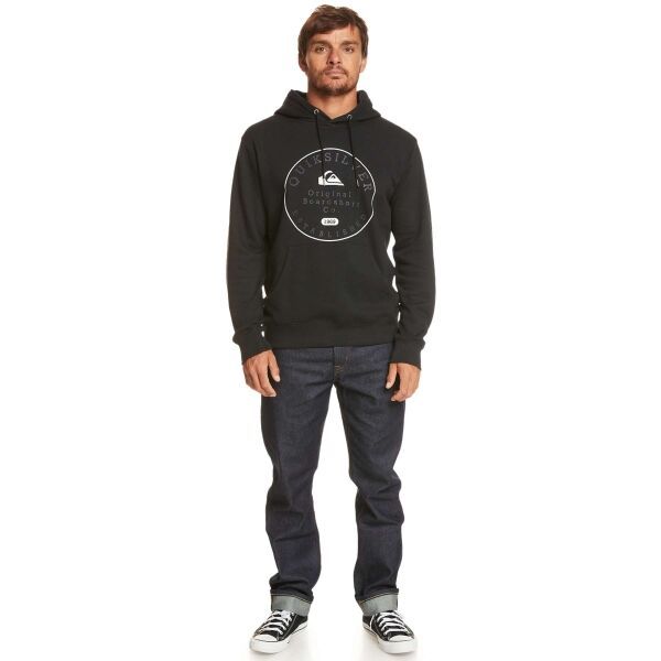 Quiksilver Quiksilver CIRCLE TRIM HOOD Мъжки суитшърт, черно, размер
