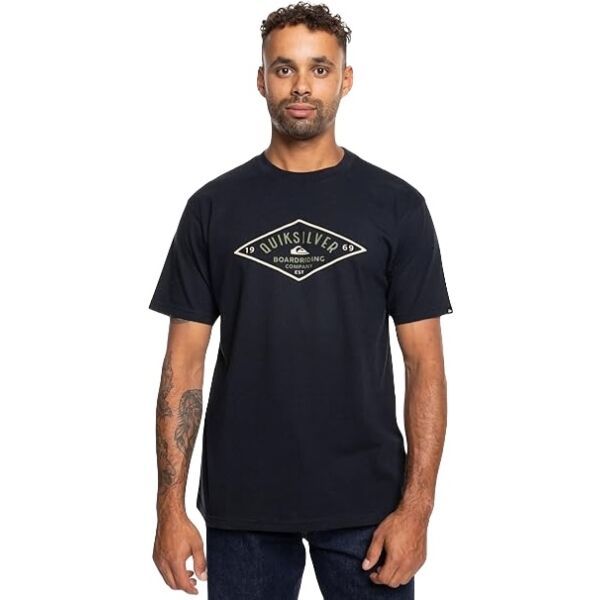 Quiksilver Quiksilver QS DIAMOND LOGO SS Мъжка памучна тениска, черно, размер