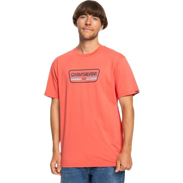 Quiksilver Quiksilver RANGE LIFE FRONT SS Мъжка тениска, цвят сьомга, размер