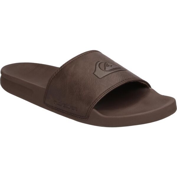 Quiksilver Quiksilver RIVI NUBUCK SLIDE Мъжки кожени чехли, кафяво, размер 39