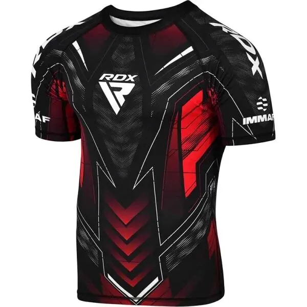 RDX RDX IMMAF APPROVED HALF SLEEVES COMPRESSION SHIRT Компресионна тениска, черно, размер XXL