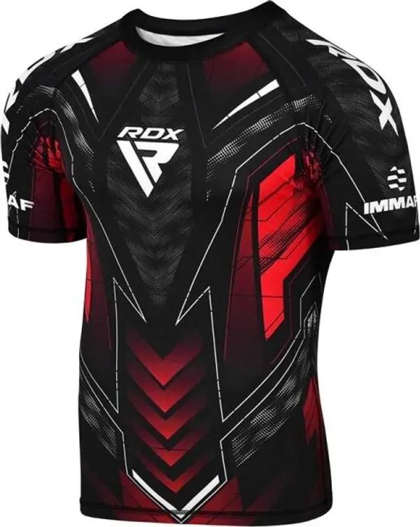 RDX RDX IMMAF APPROVED HALF SLEEVES COMPRESSION SHIRT Компресионна тениска, черно, размер XXXL