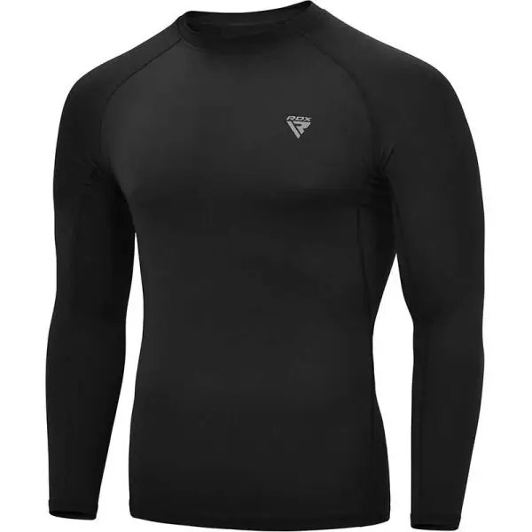 RDX RDX T15 RASH GUARD Мъжка спортна тениска, черно, размер