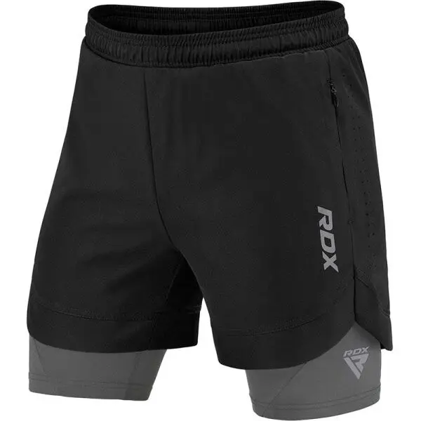RDX RDX T16 COMPRESSION MMA SHORTS 2V1 Шорти на  MMA, черно, размер XXL
