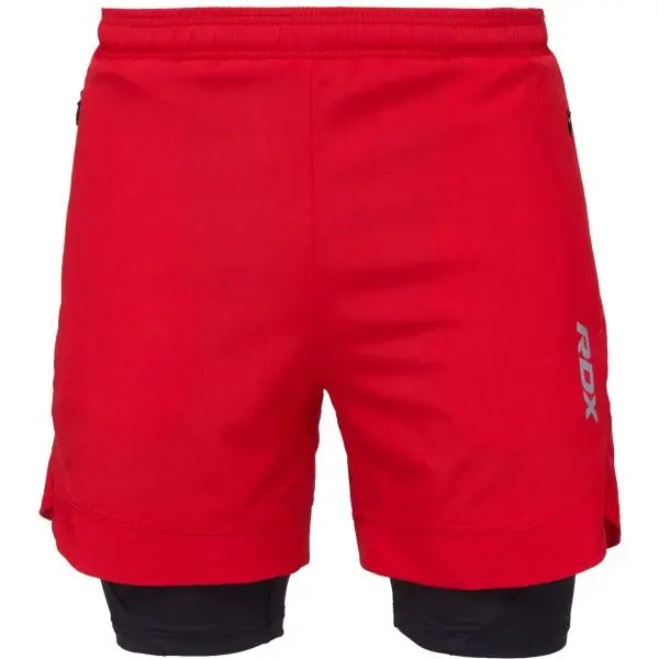 RDX RDX T16 COMPRESSION MMA SHORTS 2V1 Шорти на  MMA, червено, размер XXL