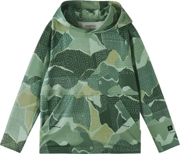 REIMA REIMA LUPAUS Детски суитшърт с качулка, зелено, размер