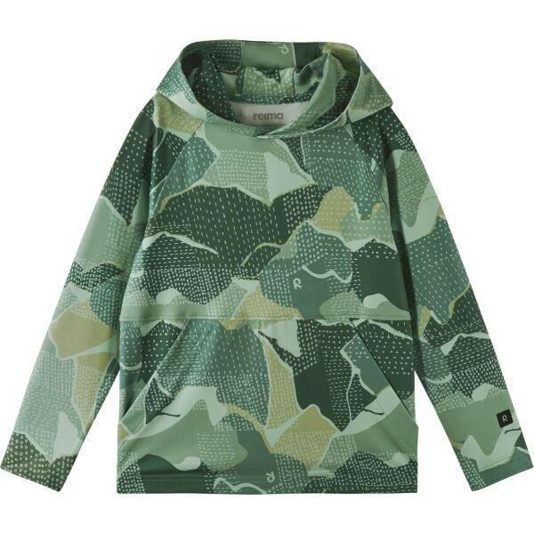 REIMA REIMA LUPAUS Детски суитшърт с качулка, зелено, размер
