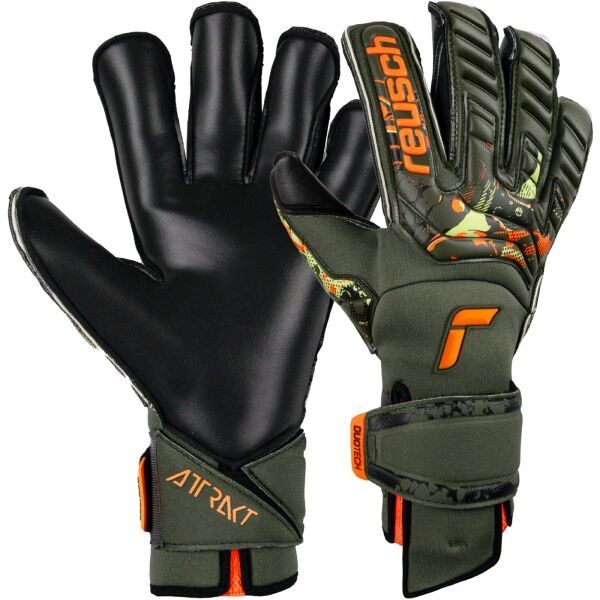 Reusch Reusch ATTRAKT DUO EVOLUTION ADAPTIVEFLEX Вратарски ръкавици за футбол, тъмнозелено, размер